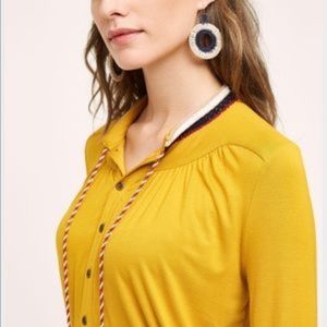 Akemi + Kin Yellow Tassel Tie Top